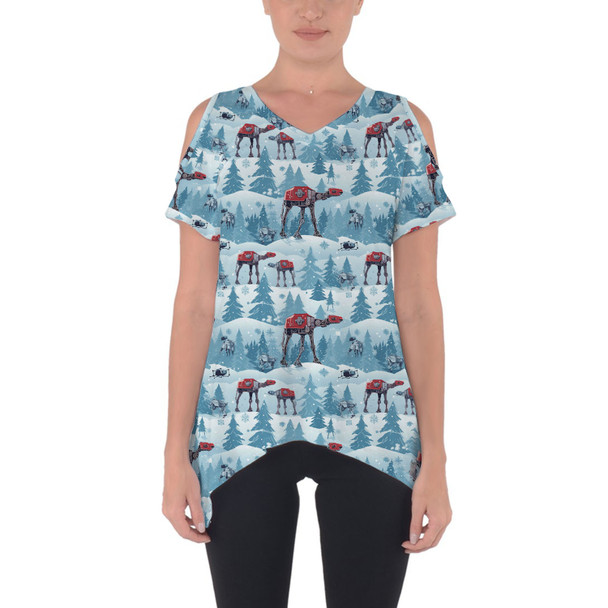 Cold Shoulder Tunic Top - AT-AT Christmas on Hoth