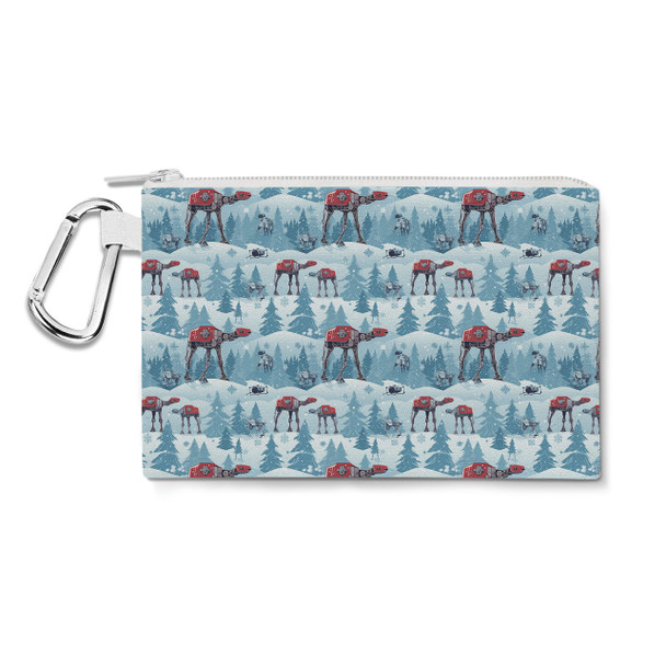 Canvas Zip Pouch - AT-AT Christmas on Hoth