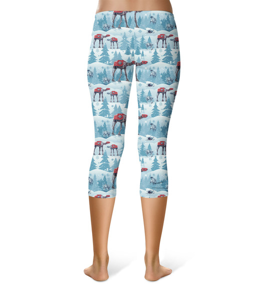 Sport Capri Leggings - AT-AT Christmas on Hoth