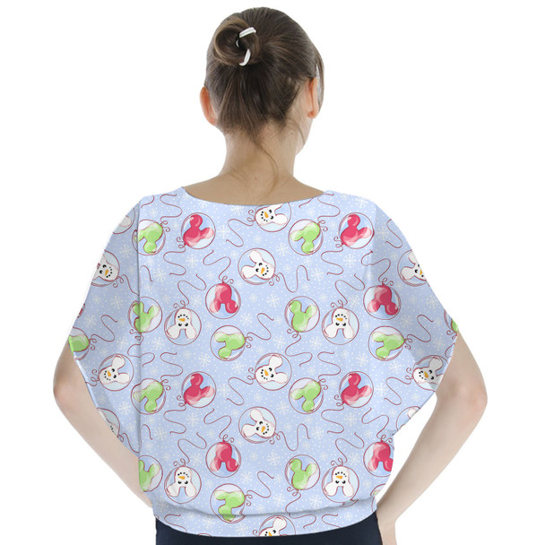 Batwing Chiffon Top - Winter Mouse Balloons