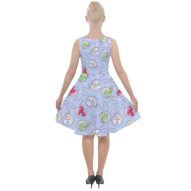 Skater Dress with Pockets - Winter Mouse Balloons
