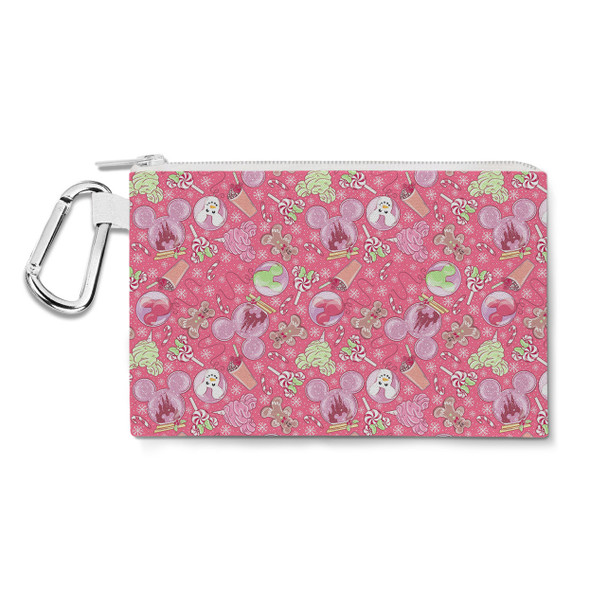 Canvas Zip Pouch - Winter Mouse Snacks & Balloons