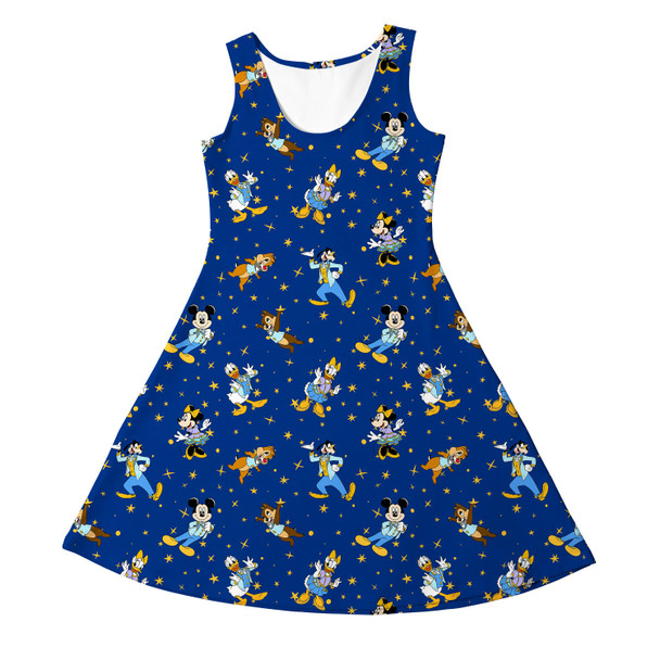 Girls Sleeveless Dress - 50th Anniversary Fancy Outfits