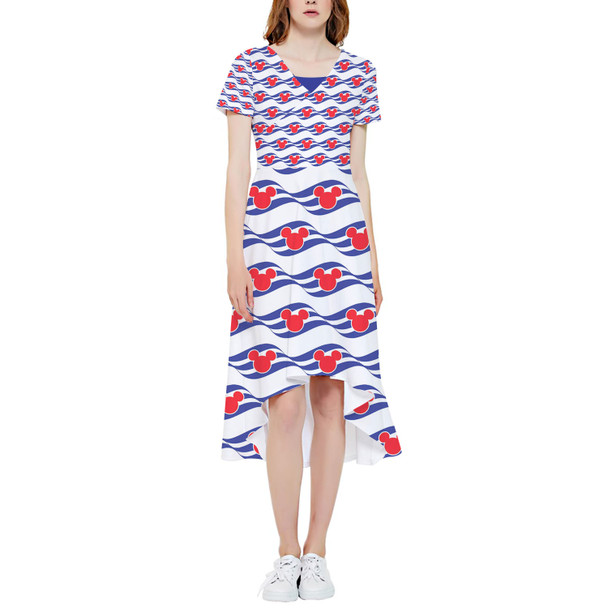 High Low Midi Dress - Disney Cruise Logo