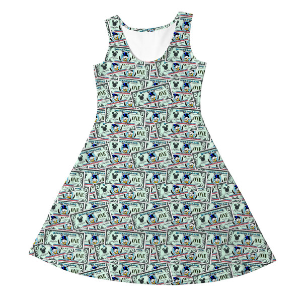 Girls Sleeveless Dress - Scrooge Disney Dollars