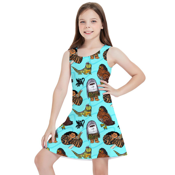 Girls Sleeveless Dress - Moana's Maui