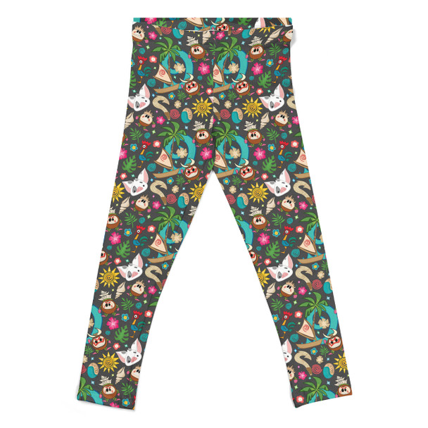 Girls' Leggings - Polynesian Princess Icons