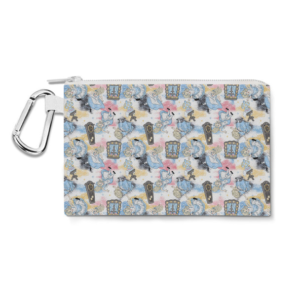 Canvas Zip Pouch - Alice Down The Rabbit Hole