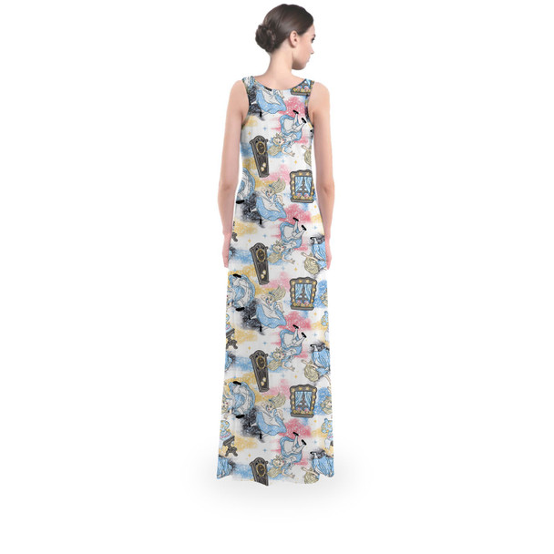 Flared Maxi Dress - Alice Down The Rabbit Hole