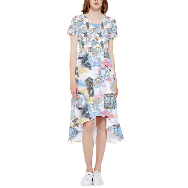 High Low Midi Dress - Alice Down The Rabbit Hole