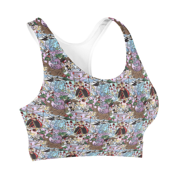 Sports Bra - Alice in Glitter Wonderland