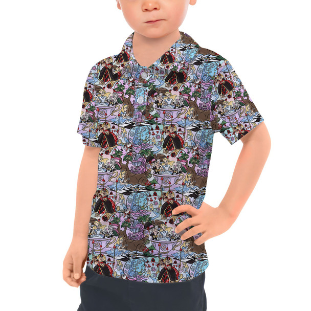 Kids Polo Shirt - Alice in Glitter Wonderland