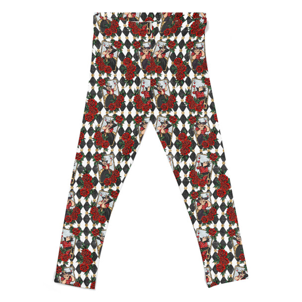Girls' Leggings - Queen of Hearts Playing Cards