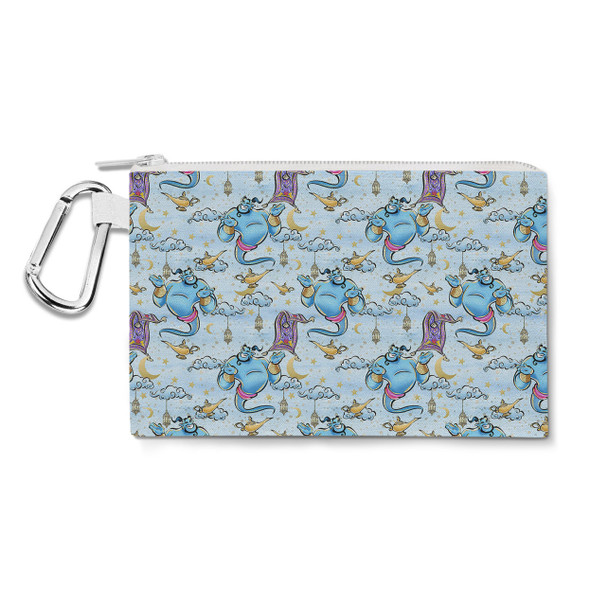 Canvas Zip Pouch - Whimsical Genie and Magic Carpet