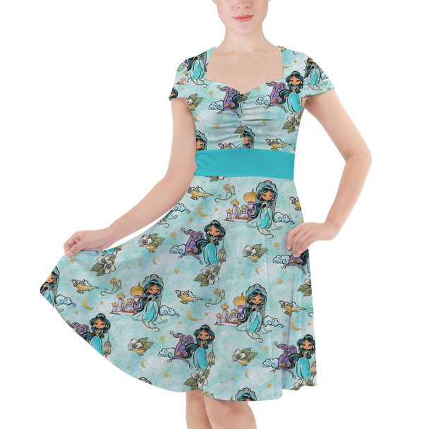 Sweetheart Midi Dress - Whimsical Princess Jasmine