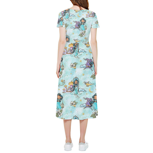 High Low Midi Dress - Whimsical Princess Jasmine