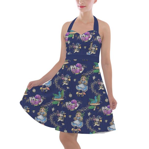 Halter Vintage Style Dress - Whimsical Wonderland