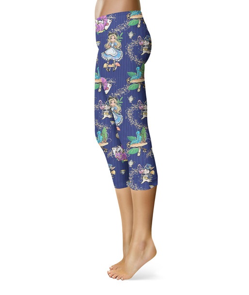 Sport Capri Leggings - Whimsical Wonderland