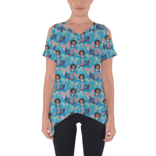 Cold Shoulder Tunic Top - Whimsical Mirabel