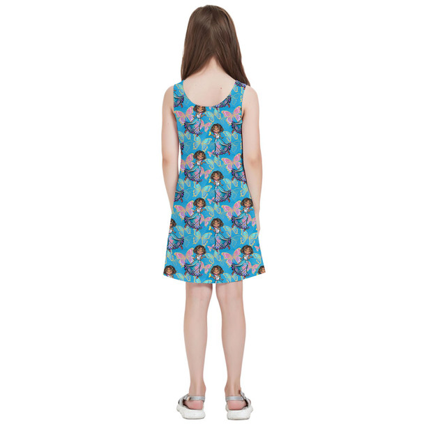 Girls Sleeveless Dress - Whimsical Mirabel