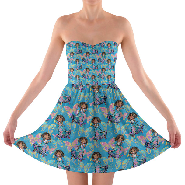 Sweetheart Strapless Skater Dress - Whimsical Mirabel