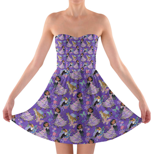 Sweetheart Strapless Skater Dress - Whimsical Isabela