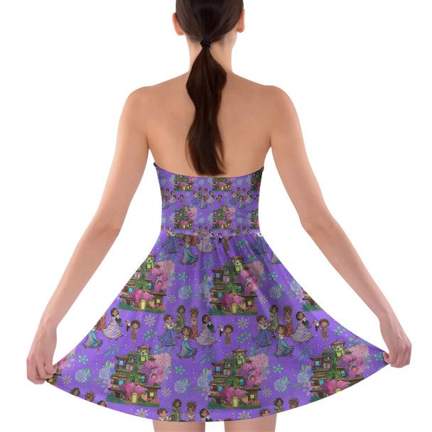 Sweetheart Strapless Skater Dress - Whimsical Madrigals