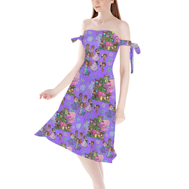 Strapless Bardot Midi Dress - Whimsical Madrigals