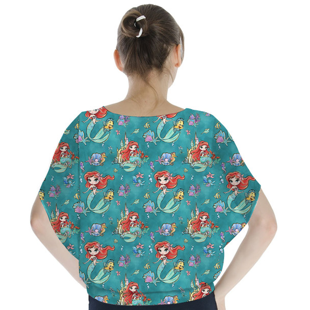 Batwing Chiffon Top - Whimsical Ariel