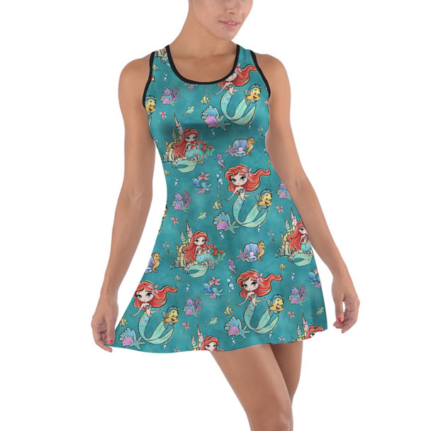 Cotton Racerback Dress - Whimsical Ariel