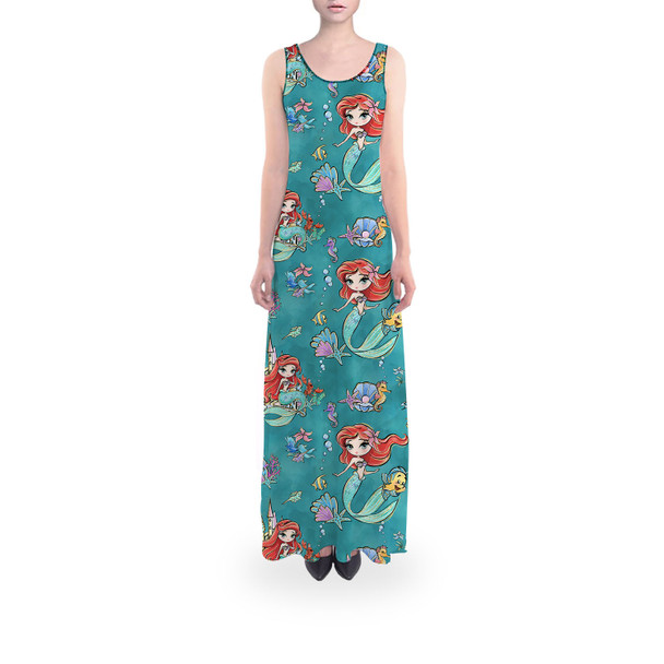 Flared Maxi Dress - Whimsical Ariel