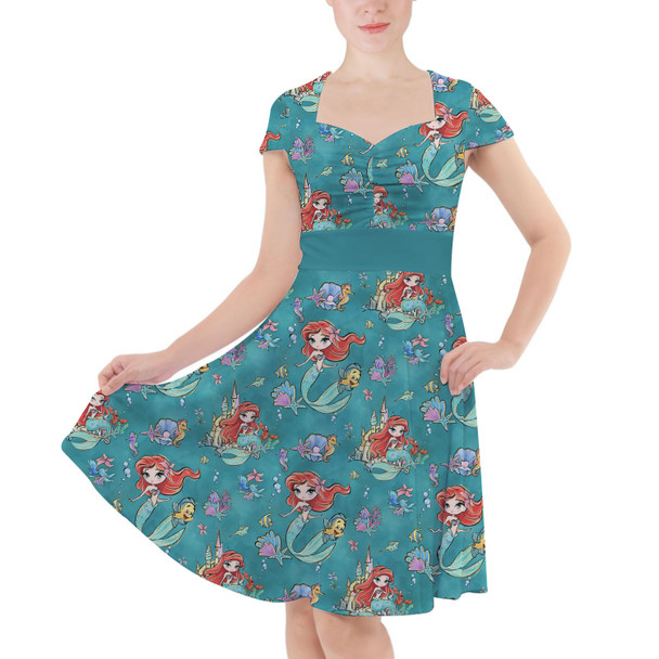 Sweetheart Midi Dress - Whimsical Ariel