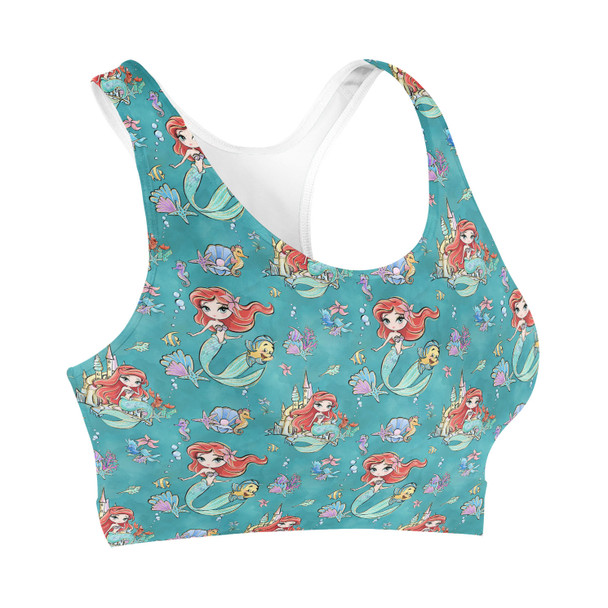 Sports Bra - Whimsical Ariel