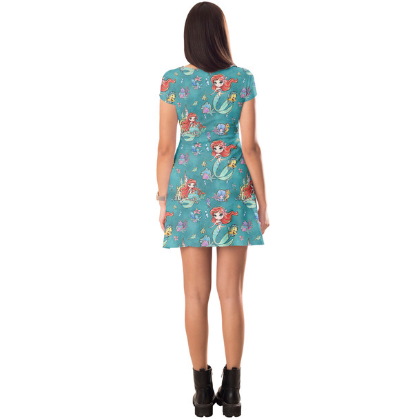 Short Sleeve Dress - Whimsical Ariel