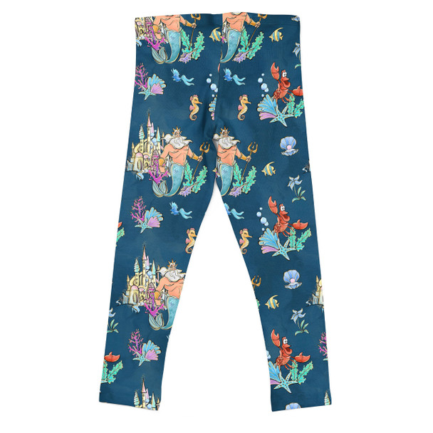 Girls' Leggings - Whimsical Triton and Sebastian