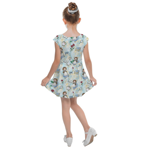 Girls Cap Sleeve Pleated Dress - Whimsical Belle