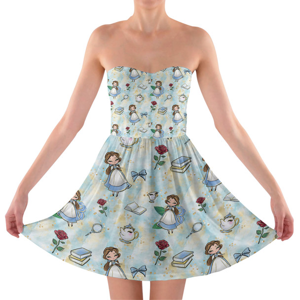 Sweetheart Strapless Skater Dress - Whimsical Belle