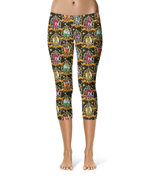 Sport Capri Leggings - Tinker Bell And Her Pirate Fairies