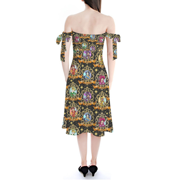 Strapless Bardot Midi Dress - Tinker Bell And Her Pirate Fairies