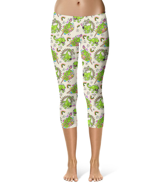 Sport Capri Leggings - Tangled Pascal Paints