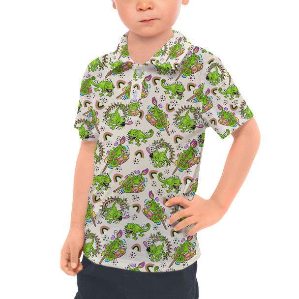 Kids Polo Shirt - Tangled Pascal Paints