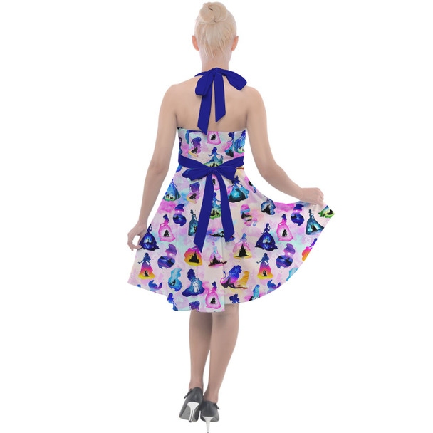 Halter Vintage Style Dress - Princess And Classic Animation Silhouettes