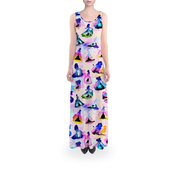 Flared Maxi Dress - Princess And Classic Animation Silhouettes