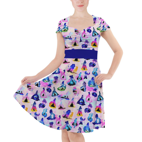 Sweetheart Midi Dress - Princess And Classic Animation Silhouettes