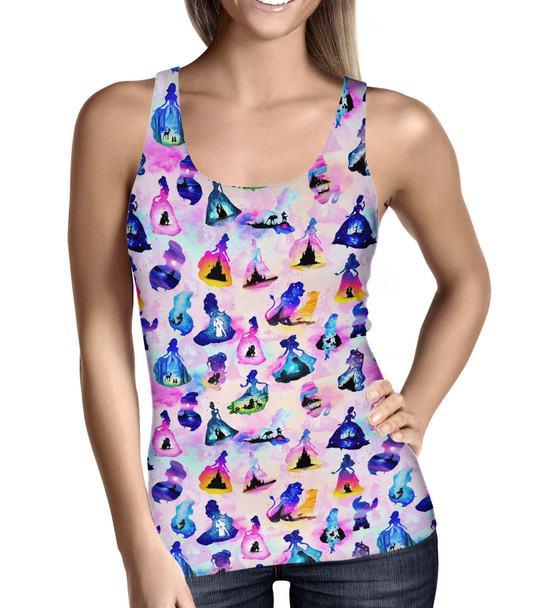 Women's Tank Top - Princess And Classic Animation Silhouettes