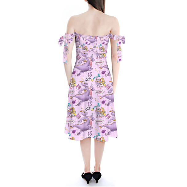 Strapless Bardot Midi Dress - Figment Races RunDisney Inspired