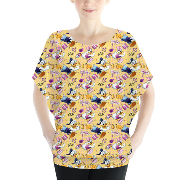 Batwing Chiffon Top - Donald and Daisy Marathon Match Up