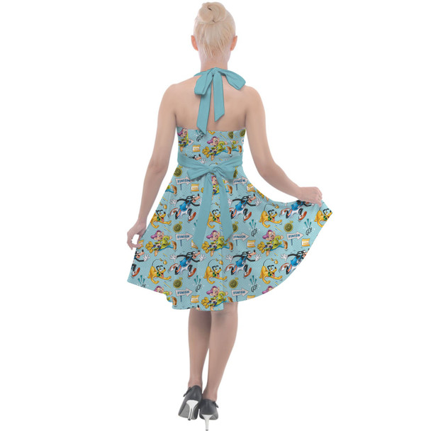 Halter Vintage Style Dress - Dopey's Challenge RunDisney Inspired