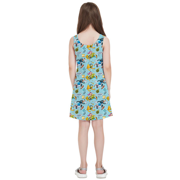 Girls Sleeveless Dress - Dopey's Challenge RunDisney Inspired