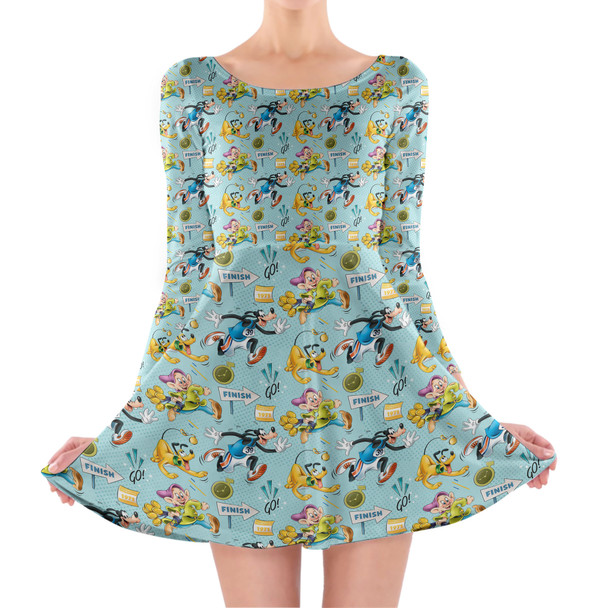 Longsleeve Skater Dress - Dopey's Challenge RunDisney Inspired